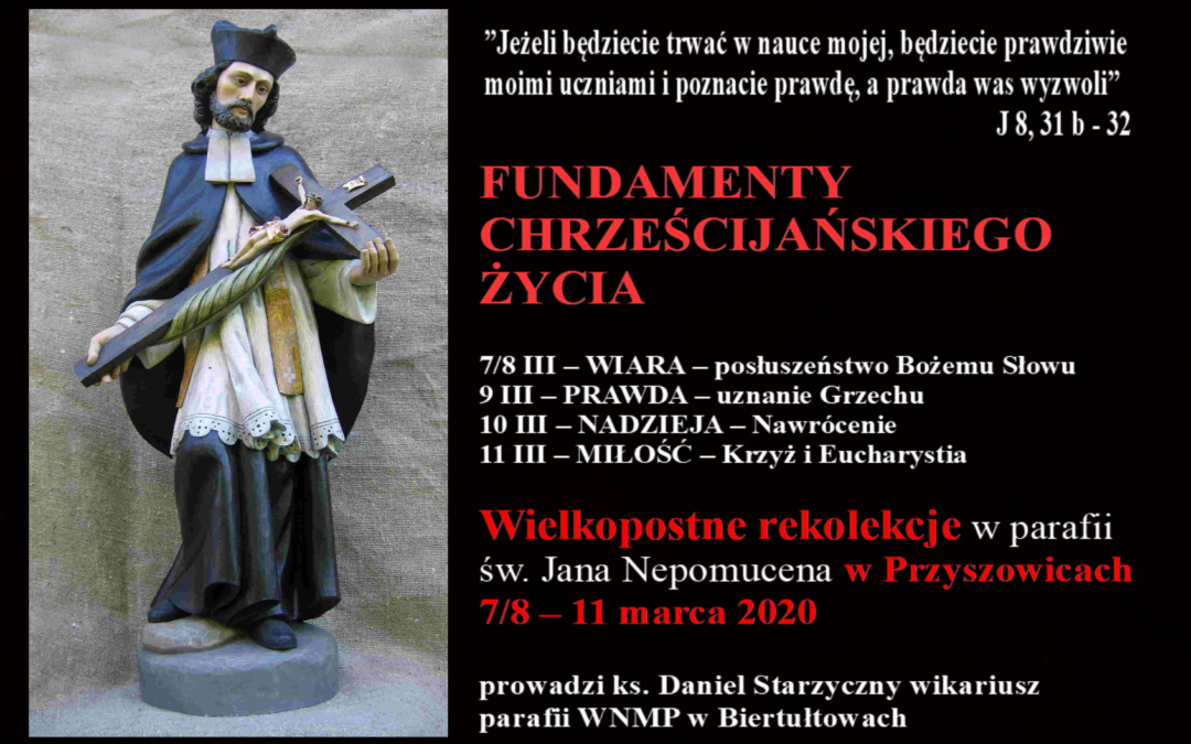 Rekolekcje wielkopostne. Ks. Daniel Starzyczny.     NADZIEJA (wersja audio).